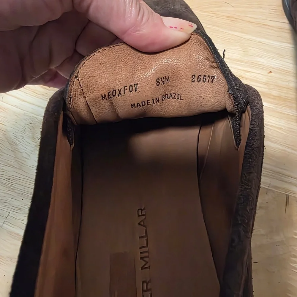Peter Millar Mens 8.5 M Chukka Slip On Shoes Brown Suede MEOXF07 Luxury Loafers
